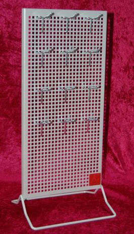 Lochblech-Thekenständer, T195 Quadratlochung 5/5 mm, silber